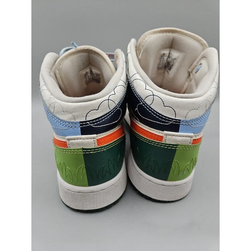 Nike Air Jordan 1 Mid SE GS 'Stitch' DX2462-100 Youth Size 6.5Y White